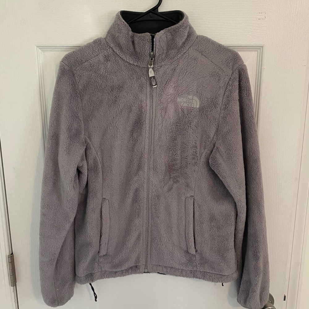 The North Face Grey Polar Fleece Zip Up Jacket